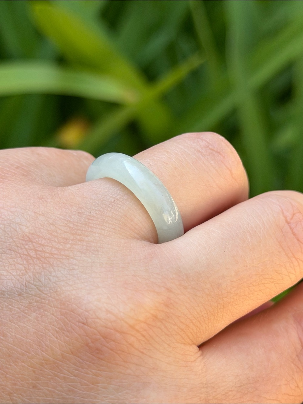 SIZE 6.5 Light Green Natural Xiuyu Jade Ring 2553 - Picture 4 of 8